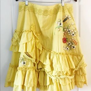 Anthropologie embroidered skirt.
